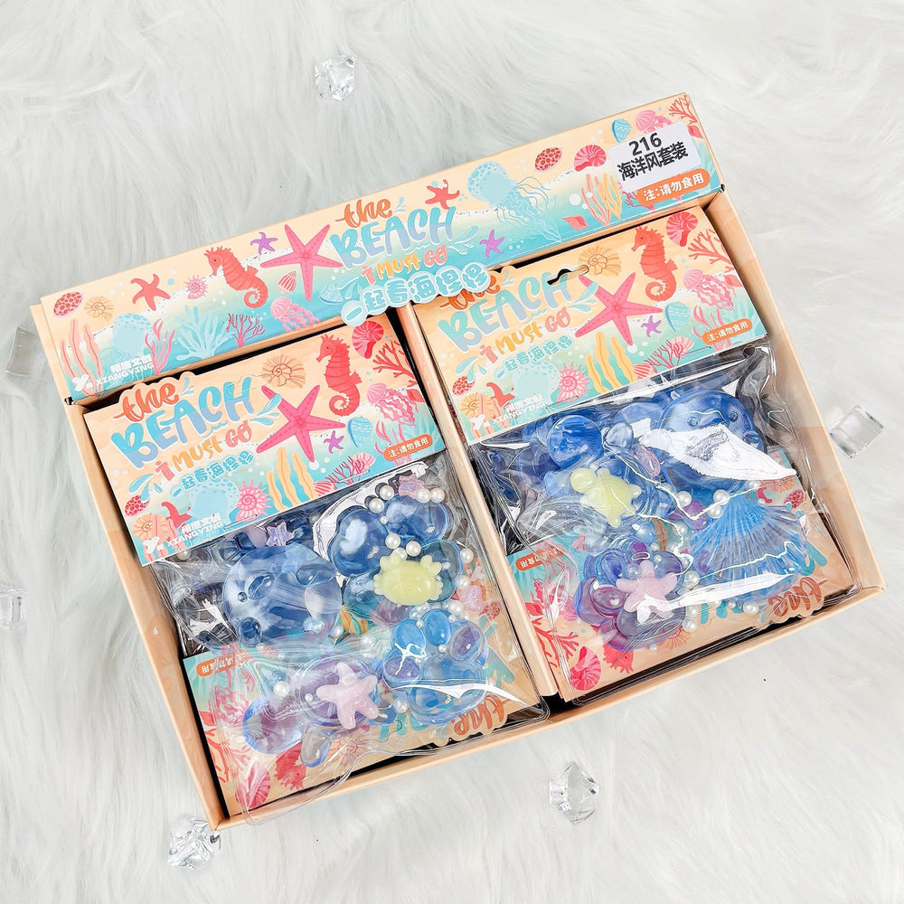 Marine Life Squishy Keychain Combo Set