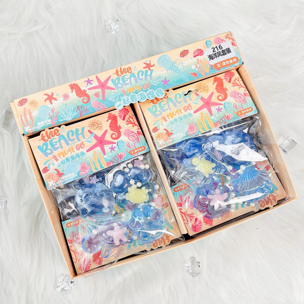 Marine Life Squishy Keychain Combo Set