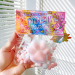 Plush Cat Paw Squishy Keychain