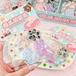 Cat Paw Squishy Keychain Combo Set