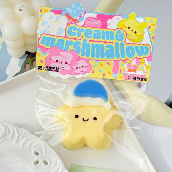 Sleepy Star Squishy Keychain