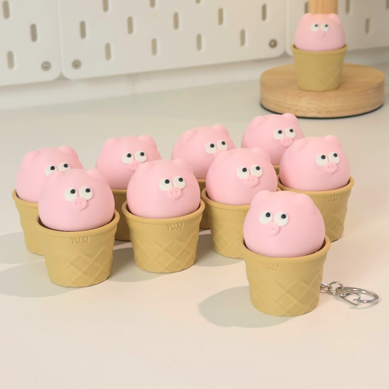 Piggy Ice Cream Fidget Button Toy