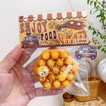 Egg Waffle Squishy Keychain