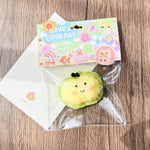 Smiling Apple Squishy Keychain