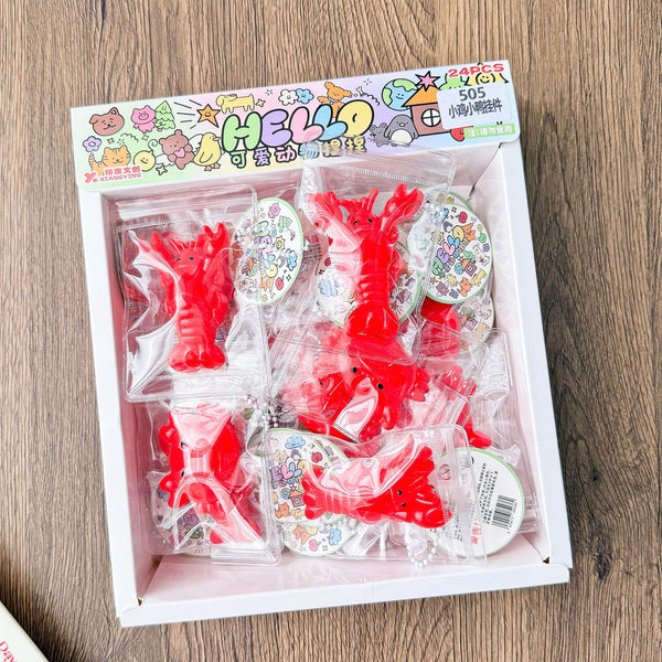 Red Lobster & Crab Squishy Keychain