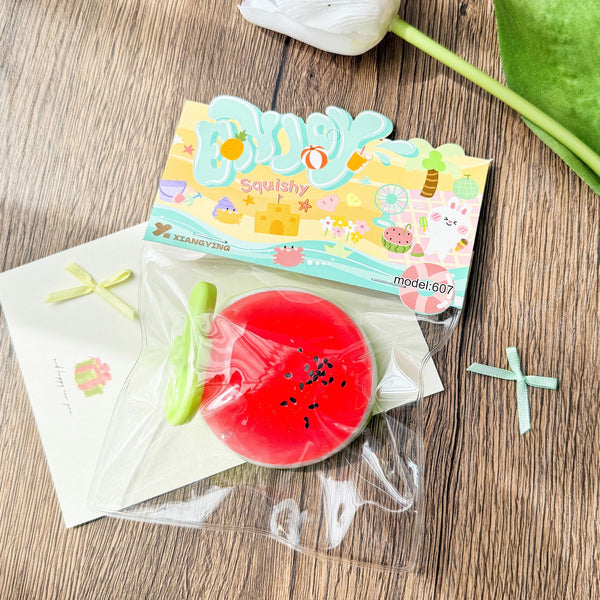 Watermelon Mochi Squishy Keychain