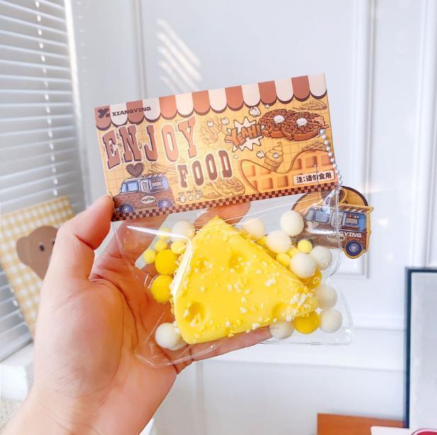 Cheese Squishy Keychain