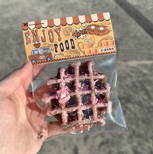 Classic Waffle Squishy Keychain