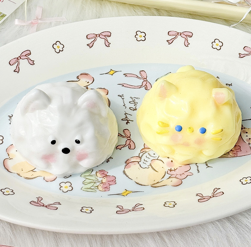 Milk Shell Squishy Keychain
