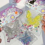 Dazzling Light Butterfly Squishy Keychain