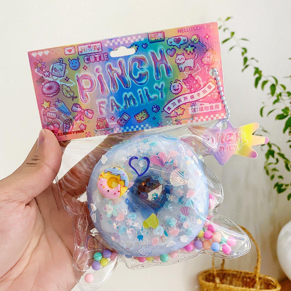Donut Squishy Keychain